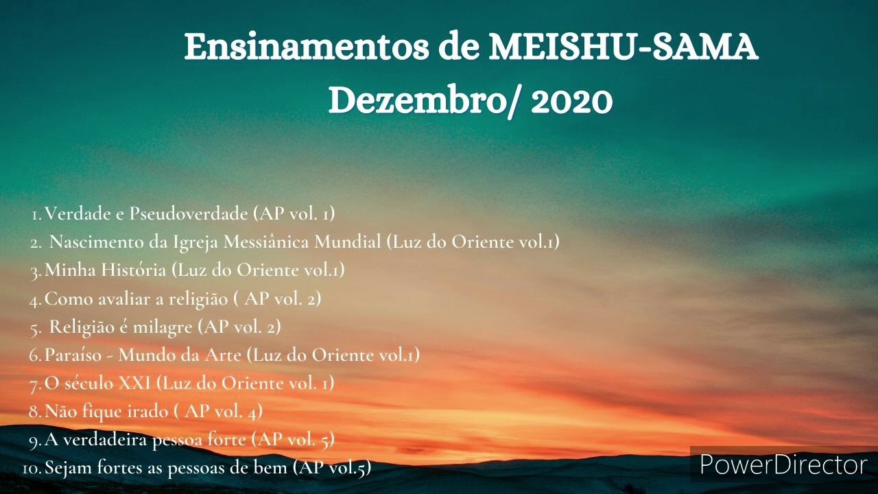 Áudio Ensinamentos de Meishu-Sama - Culto Mensal Dezembro/ 2020