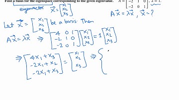 Linear Algebra: finding a basis for eigenspace 2/2