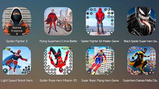 Spider Fighter 3,Flying Superhero Crime Battle,Spider Fighter 3D,Black Spider,Light Speed Spider screenshot 5