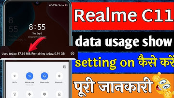 Realme C11 data usage status show kaise kare | realme c11 daily data usage show setting