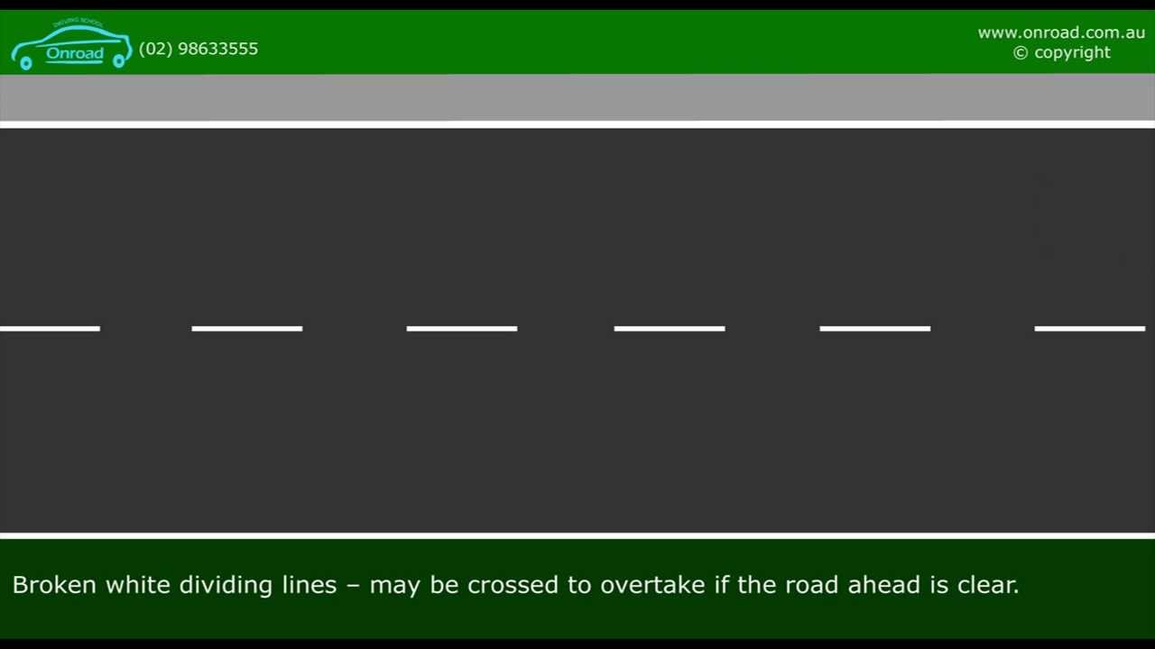 Lane Marking - Animated Driving Lessons by Onroad Driving School - YouTube
