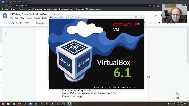 Imaging and Restoring with Clonezilla in VirtualBox