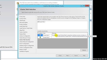 SQL 2014 - Creating a two node Failover Cluster