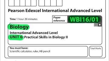 A level | Biology | Unit 6 | Edexcel | January 2023|