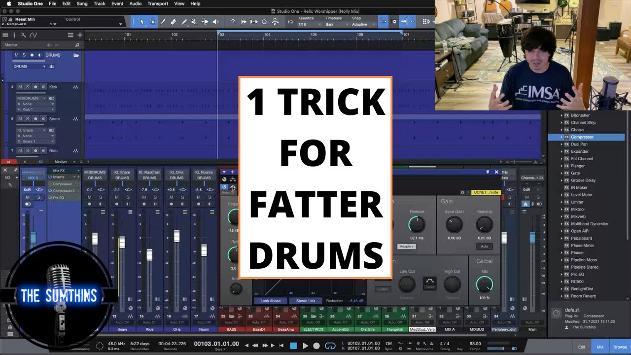 1 Trick For Fatter Drums With Drum Bus Compression (Drum Mixing Tips