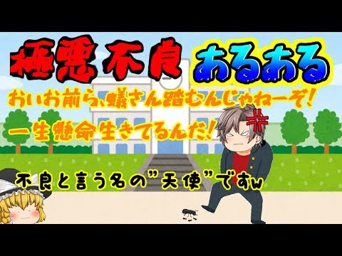 【ゆっくり茶番】極悪不良あるあるやってたのに、、、いつの間にか超絶カオスな展開にｗｗ【あるある】