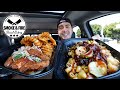 SMOKED Brisket Mac & Cheese And Nashville Hot Chicken Tacos From Smoke & Fire Social Eatery Mukbang