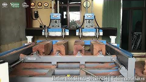 Đục tượng SIÊU KHỦNG bằng máy đục tượng kết hợp đục phẳng 4 đầu tại làng nghề Đông Giao - Hải Dương