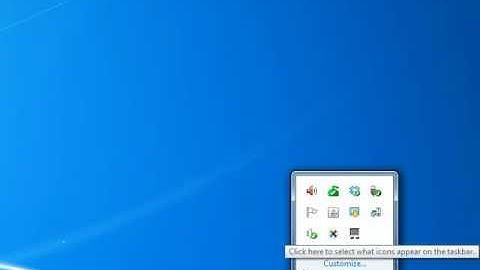 Windows 7 - How to control what icons appear on the taskbar