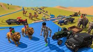 Heavy Village Tractor Work | JCB, Dumper, Holland & John Deere Extreme Mud Loading Gameplay 🚜🔥 screenshot 3