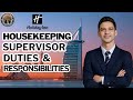 Job Description of Housekeeping Supervisor | Housekeeping Supervisor Duties And Responsibilities