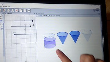 Pembuktian volume kerucut dengan geogebra