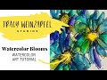 Watercolor blooms art tutorial