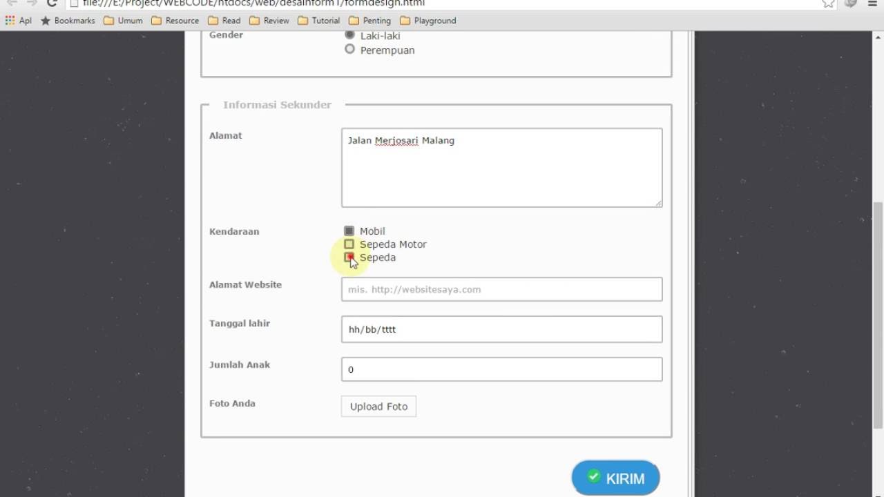 Source Code Desain Form Responsive HTML CSS - YouTube