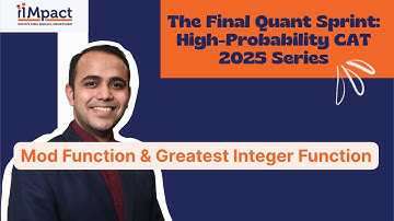 CAT 2025 Most Probable Quant Questions | Mod Functions & Greatest Integer Functions