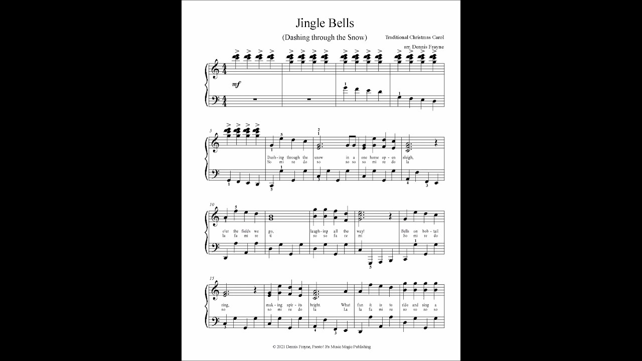 Jingle Bells (easy piece for piano) - YouTube