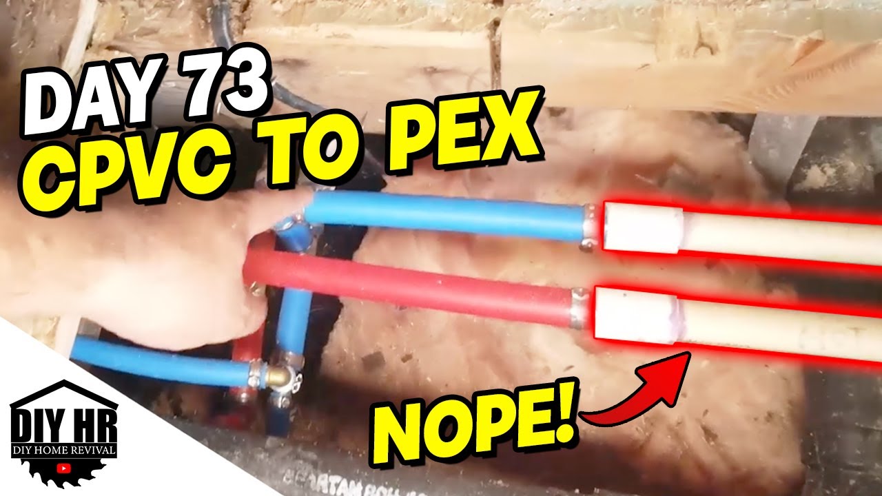 Switching from cpvc to pex day 73 mobile home renovation YouTube