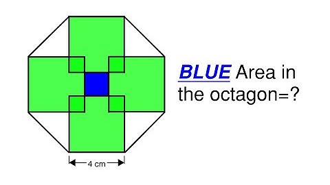 Can You Find the Blue Area Inside the Octagon? Test Your Math Skills Part 25