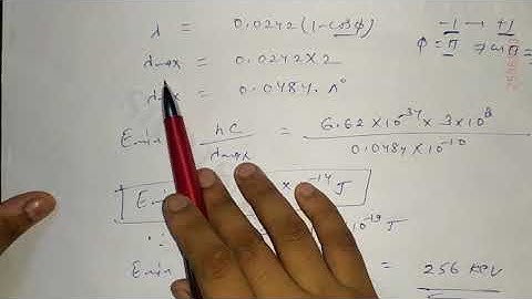 Numericals on Compton Effect Part 2 for B.Sc 3rd year by Sapna Agarwal