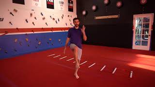 Ladder- High Knees exercise demonstration by Dr. Brian Fischer