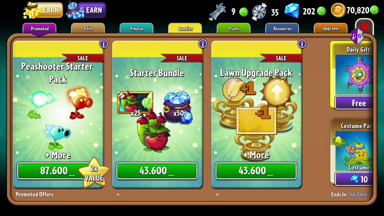 How to Cheat Plants vs Zombies 2 with GameGuardian (Coin, Gems, Gauntlet,  Mint, Sprout) 