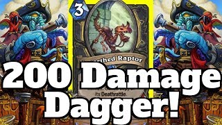 The BIGGEST Rogue Dagger EVER! Unearthed Raptor OTK Combo! | Hearthstone