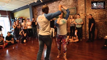 Marc and Xtine - Dance Festival at the Center of the Universe 2015 - Zouk Demo