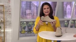 Suede Booties - Camzin Pull on QVC 