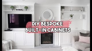 DIY BESPOKE BUILT IN SHELVES AND CABINETS | LIVING ROOM MAKEOVER PART 1 #WITHME