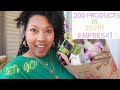 LET'S GOOO!! EMPTIES 2021 #1 - USING UP 2OO (OR MORE!) PRODUCTS THIS YEAR | Ashkins Curls