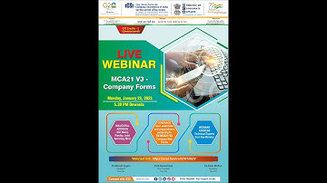 Live Webinar on MCA21 V3 Company Forms