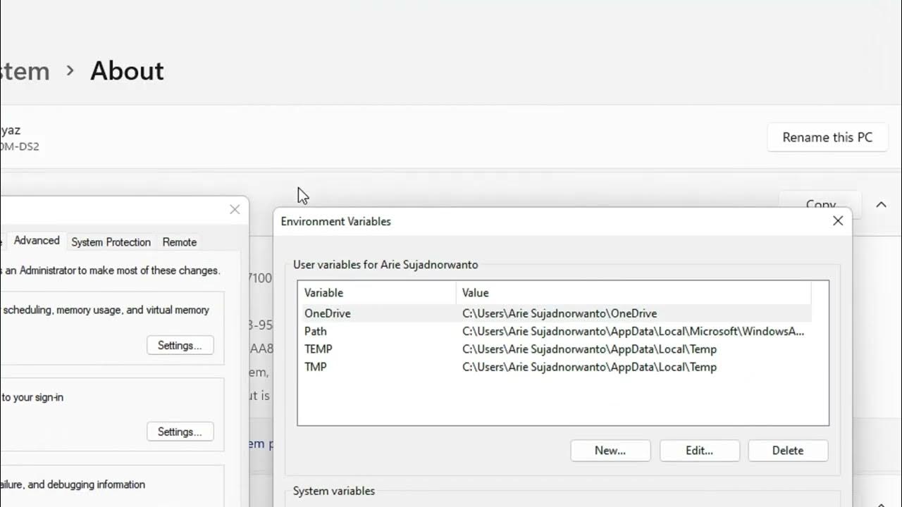 Cara Setting System Variable dan Path Java Pada Windows 11 - YouTube