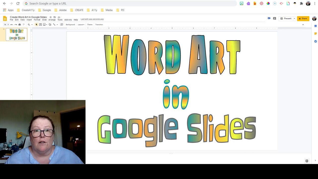 google slides word web