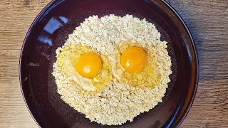 Einfaches und gesundes Frühstück in 5 Minuten  Ganze Eier und Haferflocken
