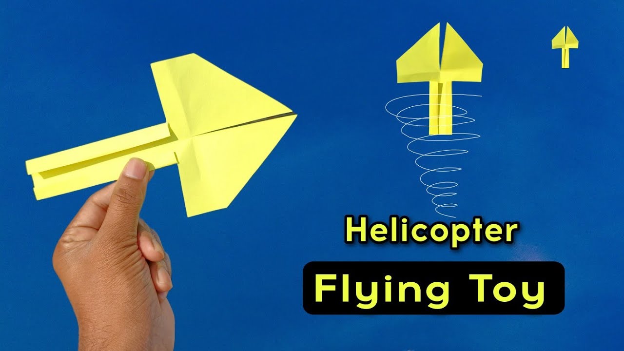 how to make paper helicopter toy (flying), new paper flying helicopter