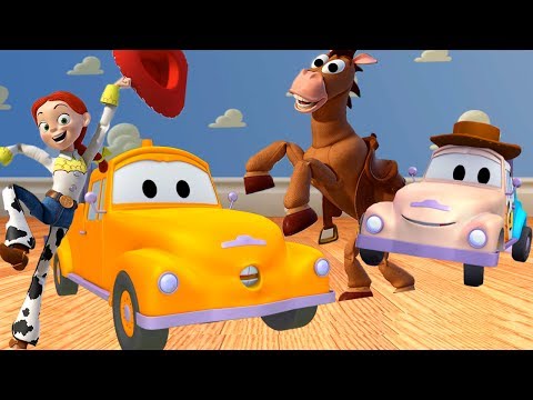 Малярная Мастерская Эвакуатора Тома: Woodie превращается в baby Tom | Мультфильмы про машинки