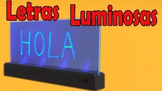 Cómo Hacer Letrero Luminoso Casero (muy fácil de hacer)