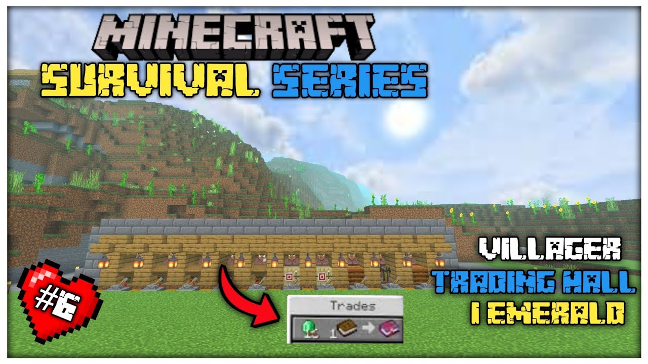 I Built The 1 Emerald Villager Trading Hall In Minecraft PE | GOD ...