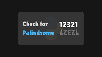 Check Palindrome Number in Python