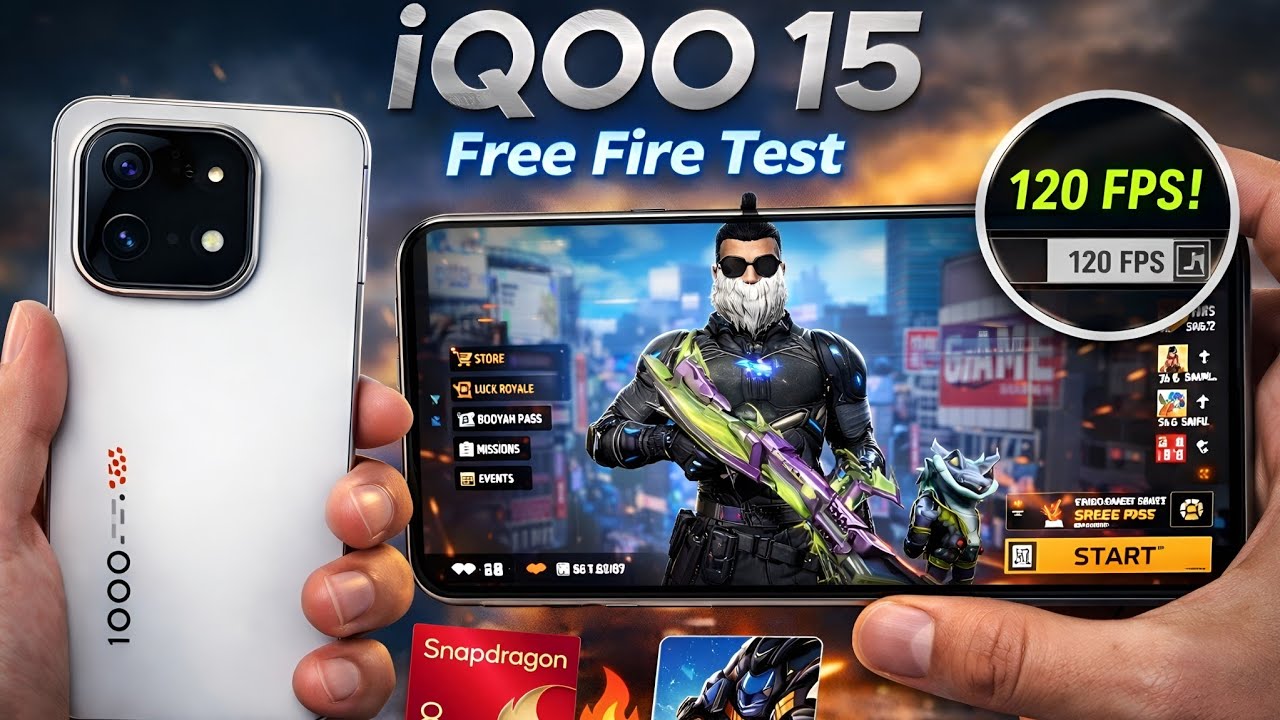 Iqoo 15 Free Fire Test Full Map Ultra Gameplay + Screen Recorder Test | Smooth Performance ! 😱