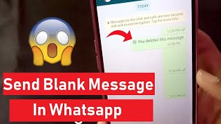 Send Blank Message In Whatsapp | Whatsapp Secrits #Shorts