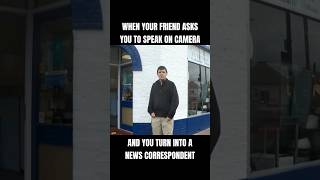 when your friend asks you to speak on camera, and you turn into a news correspondent. #Food #Funny