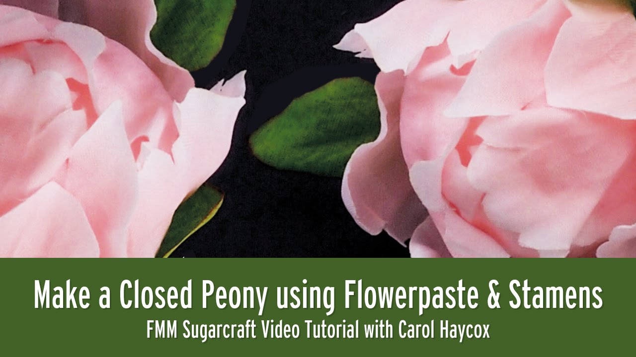 How to Make a Closed Fondant Peony Flower using Flowerpaste YouTube