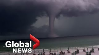 Huge waterspout spotted during 