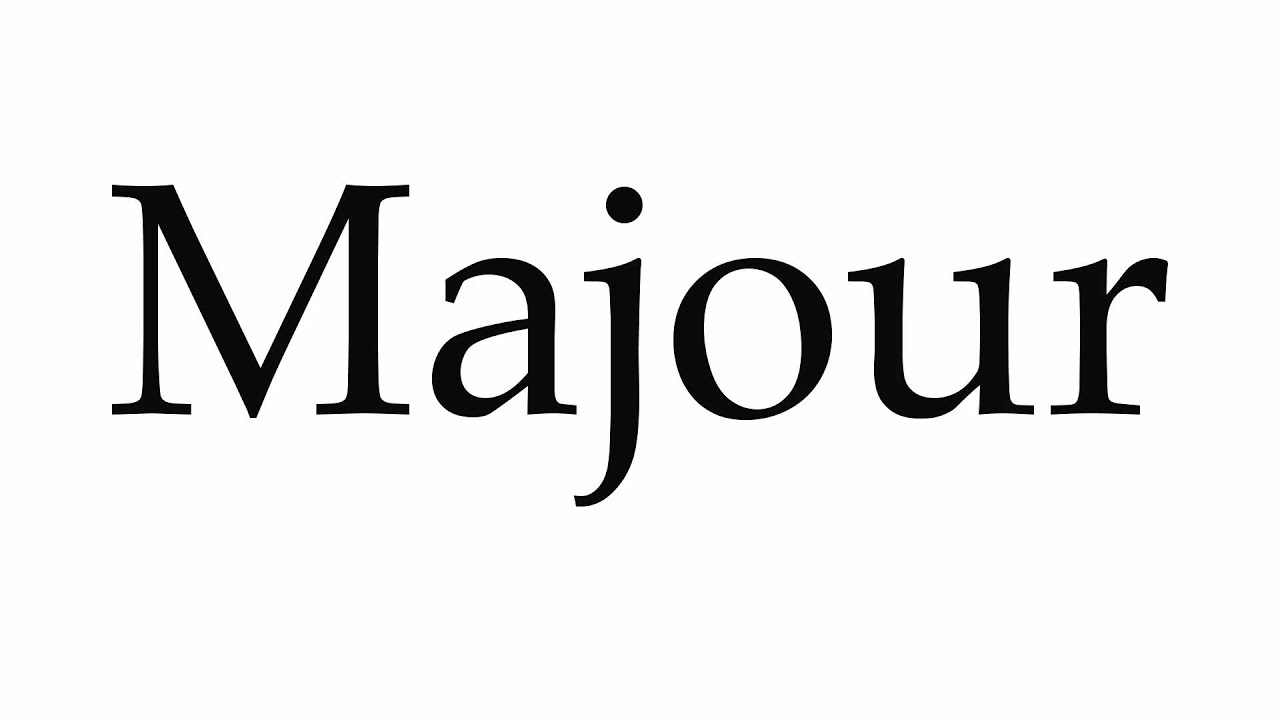 How to Pronounce Majour - YouTube