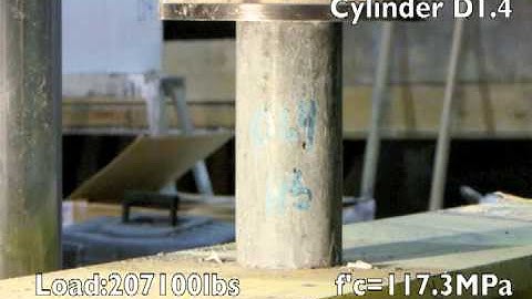 28 Day Cylinder Tests for High Strength Concrete (Explosive)