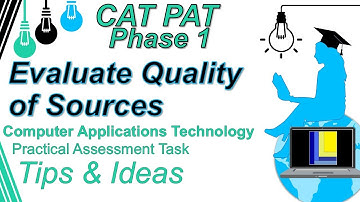 CAT PAT TIPS | Phase 1 | Evaluate Quality of Sources