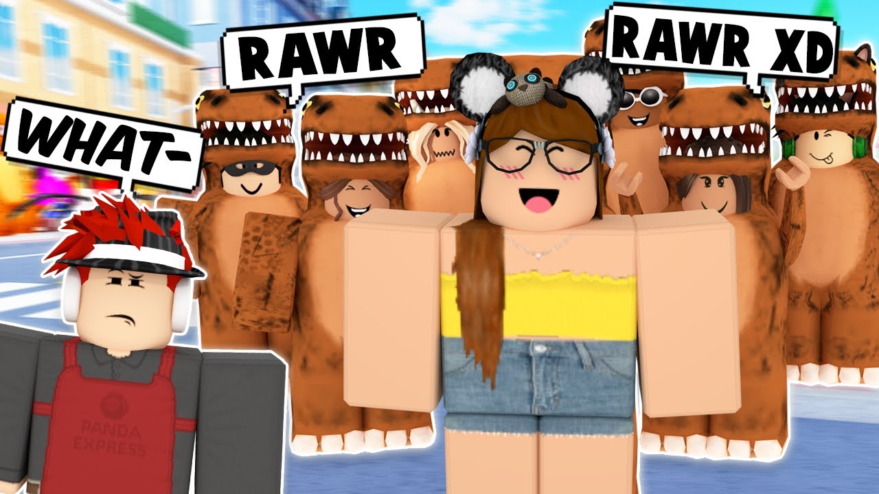 Dinosaurs Take Over Roblox Ahaha Youtube - da panda girl roblox