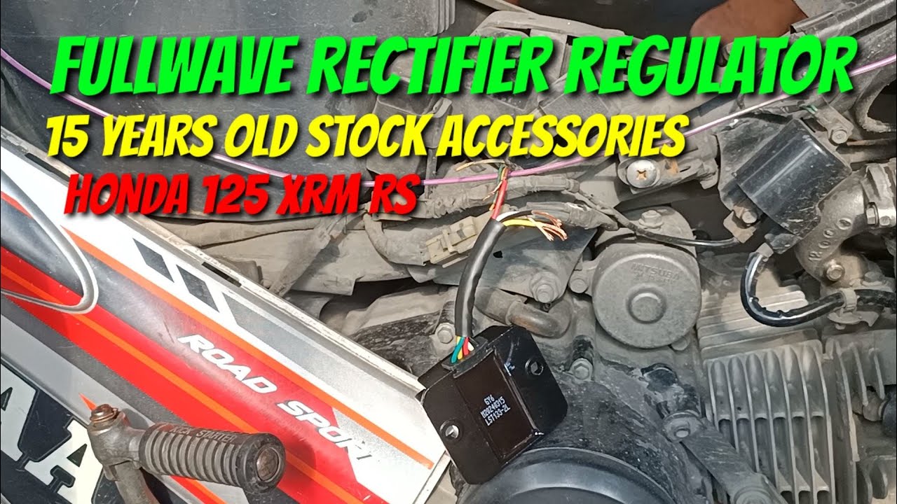honda xrm rs replace rectifier regulator - YouTube