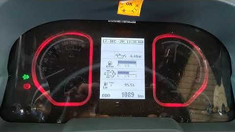 Regeneration process instrumental cluster view in Eicher  lMD vehicles.